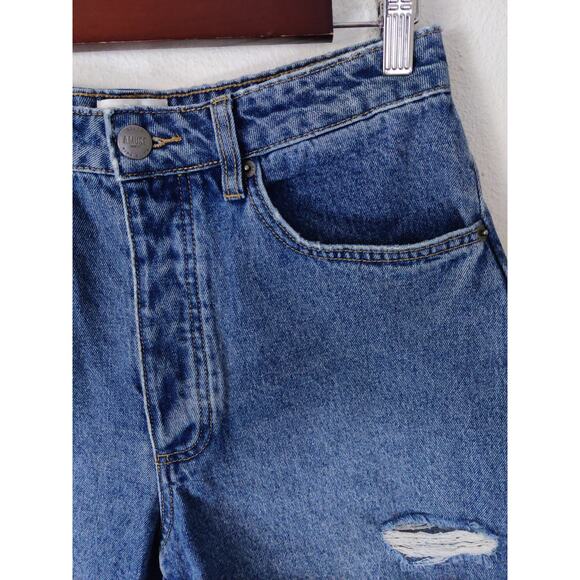 REVOLVE Amuse Society Bella Light Blue Button Fly Cut Off Denim Shorts Size 29 - Picture 7 of 13